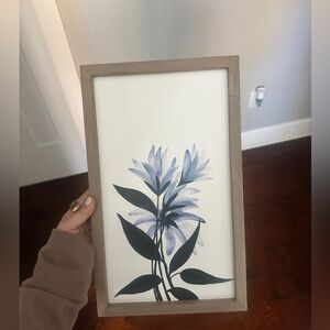 Hobby Lobby Blue and Black Floral Wall Art